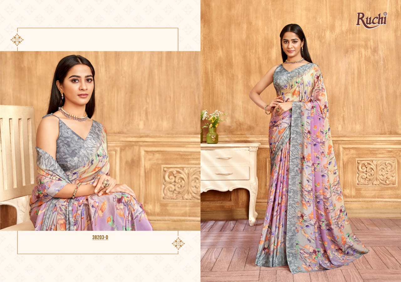 Vivanta Silk 39 By Ruchi Silk Crepe Printed Wholesale Sarees In India
